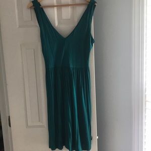 Loft emerald green summer dress
